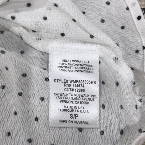 Ro & De Polkadot One Shoulder Ruffle Blouse - Picture 3 of 6